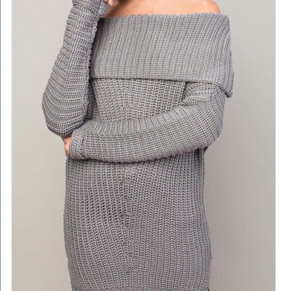 Host Pick! New! Gray offshoulder long sweater - Picture 3 of 3